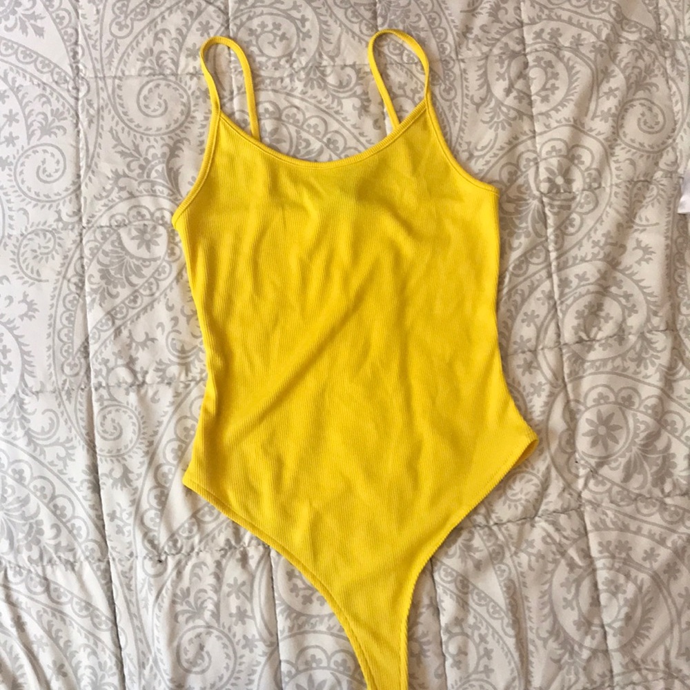 Yellow bodysuit
